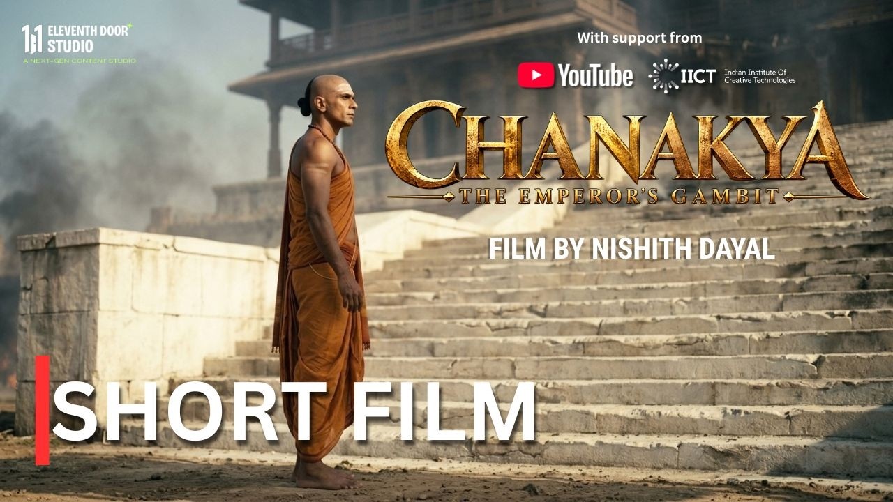 Official poster of CHANAKYA – The Emperor’s Gambit, an AI short film by Nishith Dayal